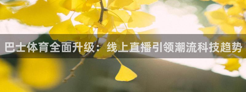 火凤直播体育直播：巴士体育全面升级：线上直播引领潮流科技趋势